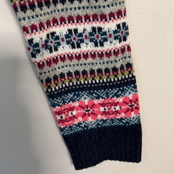 Tabitha Webb Woolblend Fairisle Rainbow Striped Pattern Sweater Size Large - Picture 3 of 10